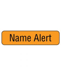 Label Paper Removable Name Alert, 1" Core, 1 1/4" x 5/16", Fl. Orange, 760 per Roll