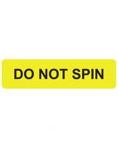 Label Paper Permanent Do Not Spin 1" Core 1 1/4"x5/16" Yellow 760 per Roll