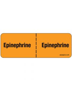 Label Paper Removable Epinephrine:, 1" Core, 2 15/16" x 1", Fl. Orange, 333 per Roll