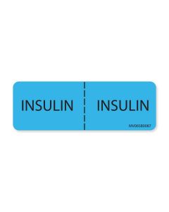 Label Paper Removable Insulin: Insulin, 1" Core, 2-15/16" x 1", Blue, 333 per Roll