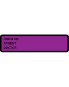 Binder/Chart Label Flex for Vinyl Binders Paper Removable Room No. Patient 1" Core 5 3/8" x 1 3/8" Purple 500 per Roll