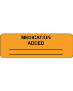 Label Wraparound Paper Permanent Medication Added 3" X 1" Fl. Orange, 1000 per Roll