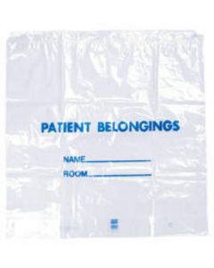 Patient Belongings Bag Drawstring Clear Plastic 20" x 20" x 4" 250 pe,r Case