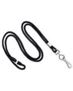 Lanyard Break-away Style with Swivel Hook Cloth 1/8" x 36" Black