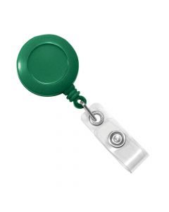 Badge Reel 1-1/4" Circle Plastic Green