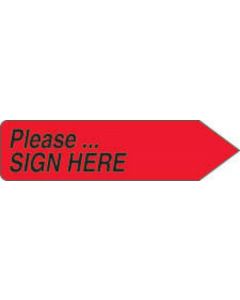 Spee-D-Point™ Flags & Tags "Please...Sign Here" Red Removable 9/16" x 2-1/4", 150 per Pack