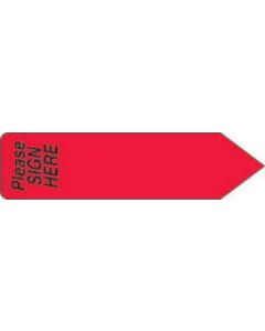 Spee-D-Point™ Flags & Tags "Please...Sign Here" Red Removable 9/16" x 2-1/4", 150 per Pack