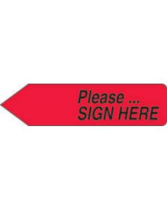 Spee-D-Point™ Flags & Tags "Please...Sign Here" Red Removable 9/16" x 2-1/4", 150 per Pack