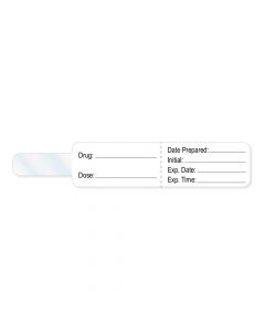 Syringe Flag Label "Drug ___" 4" x 3/4" White, 200 per Roll