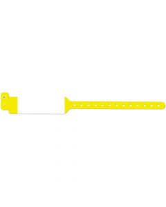 Conf-ID-ent™ Shield Wristband Poly 1 1/4"x11 3/4" Adult Yellow - 500 per Case