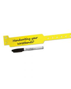 Securline® Write-On Wristband Marker Black, 10 per Box