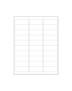 Chart Labels Wristband Laser Portrait, Premium 2 5/8"x1 White - 30 Labels per Sheet, 4 Pks of 250 Sheets per Case