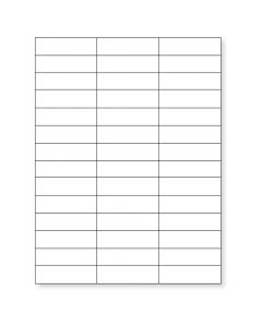 Chart Labels Laser Portrait, Premium 2 5/8"x3/4" White - 42 Labels per Sheet, 4 Pks of 250 Sheets per Case