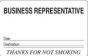 Visitor Pass Label Paper, Removable "Business Representative" 2-3/4" X 1-3/4" White, 1000 per Roll