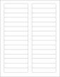 Chart Labels Laser 3-7/16" x 21/32" White - 100 per Pack