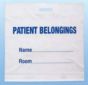 Patient Belongings Bag Punch Out Handle White Biodegradable 20" X 20" X 4", 250 per Case